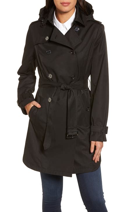 michael kors leather trench|michael kors trench coat nordstrom.